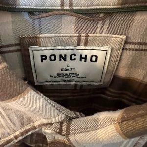 Poncho - long sleeve flannel shirt